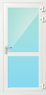 Однопольная алюминиевая противопожарная дверь с импостом EIW-60 Однопольная алюминиевая противопожарная дверь с импостом EIW-60