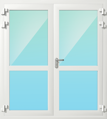 Двупольная алюминиевая противопожарная дверь с импостом EIW-60 Двупольная алюминиевая противопожарная дверь с импостом EIW-60