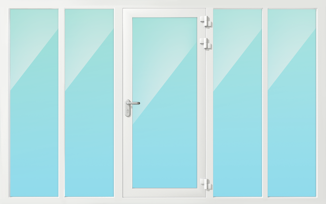 Алюминиевая противопожарная перегородка с однопольной дверью EIW-60 Алюминиевая противопожарная перегородка с однопольной дверью EIW-60