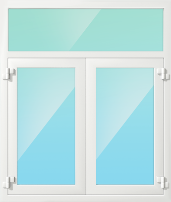 Двустворчатое алюминиевое прямоугольное окно с верхней вставкой EIW-60 Двустворчатое алюминиевое прямоугольное окно с верхней вставкой EIW-60