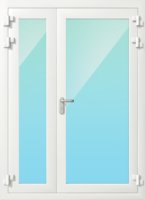 Полуторная алюминиевая противопожарная дверь EIW 60 Полуторная алюминиевая противопожарная дверь EIW 60